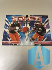 2021 Playoff Thunder & Lighting Lighting Silver #TL-12 Nick Chubb Odell Beckham Jr.